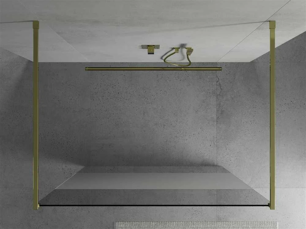Walk-in dušo sienelė Mexen Kioto, Gold, pusiau matinė, 120 x 200 cm