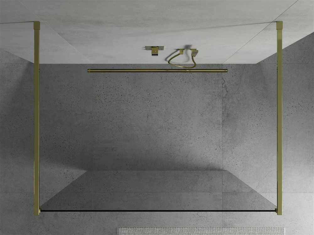 Walk-in dušo sienelė Mexen Kioto, Gold, 110 x 200 cm