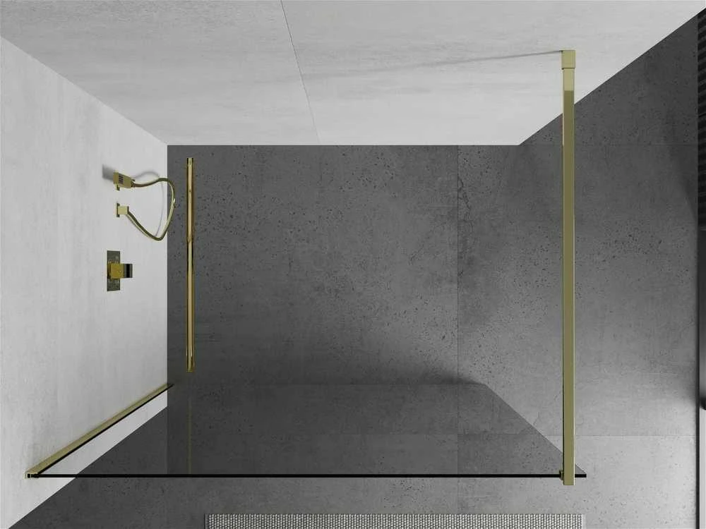 Walk-in dušo sienelė Mexen Kioto, Gold, 50 x 200 cm