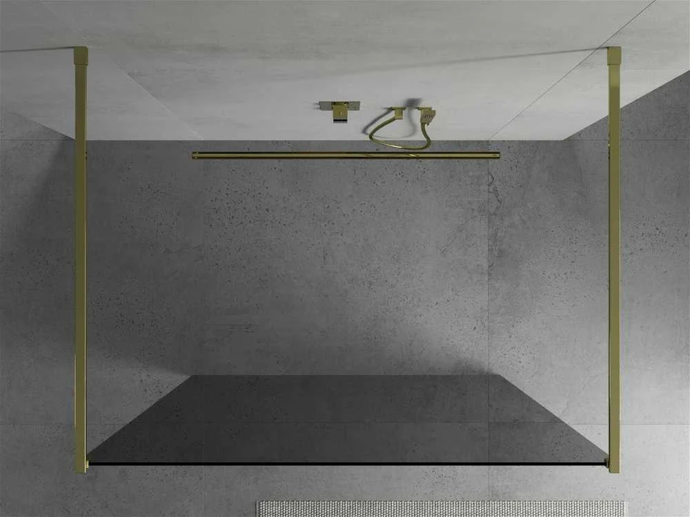 Walk-in dušo sienelė Mexen Kioto, Gold, grafitas, 110 x 200 cm