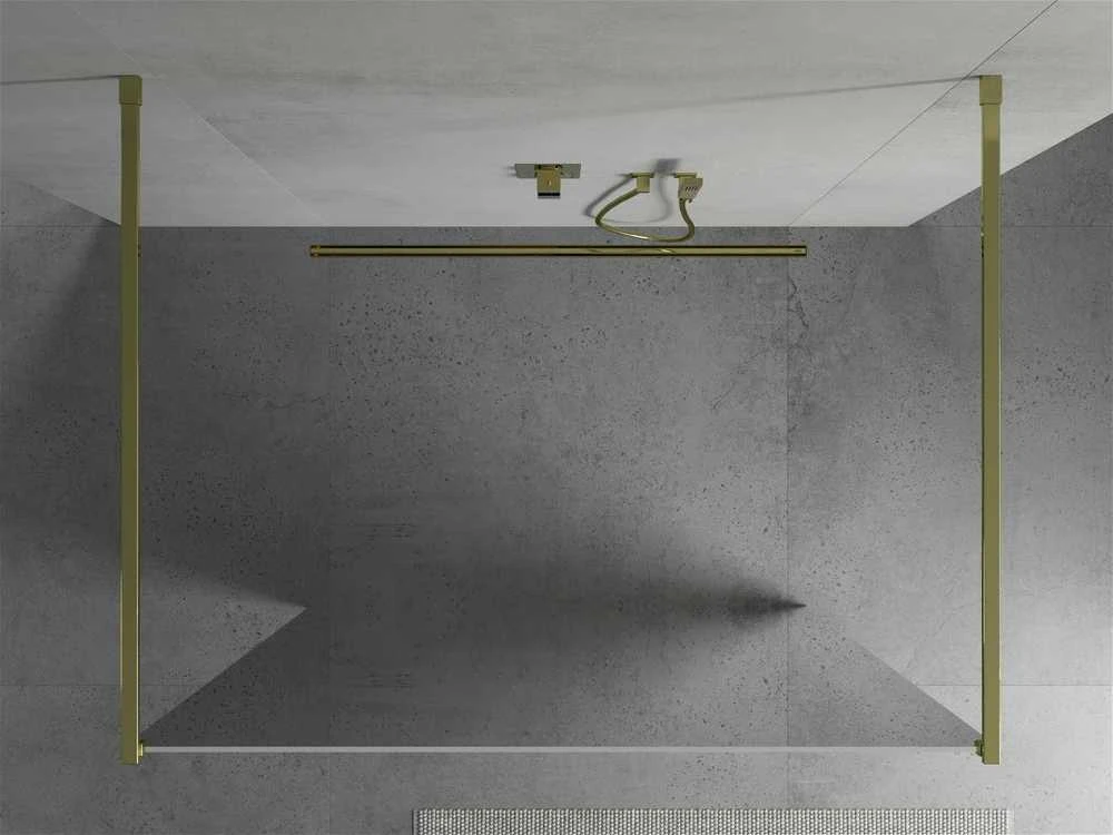 Walk-in dušo sienelė Mexen Kioto, Gold, veidrodinė, 120 x 200 cm