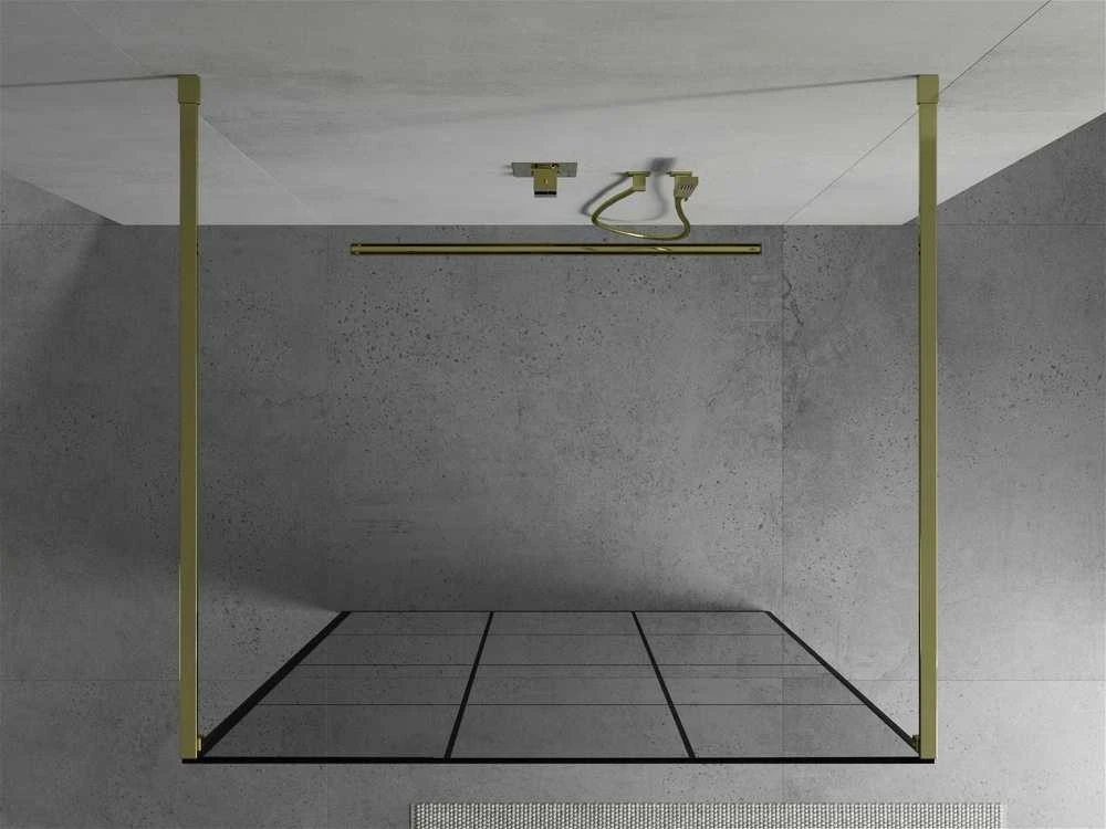 Walk-in dušo sienelė Mexen Kioto, Gold/Juodas pattern, 110 x 200 cm