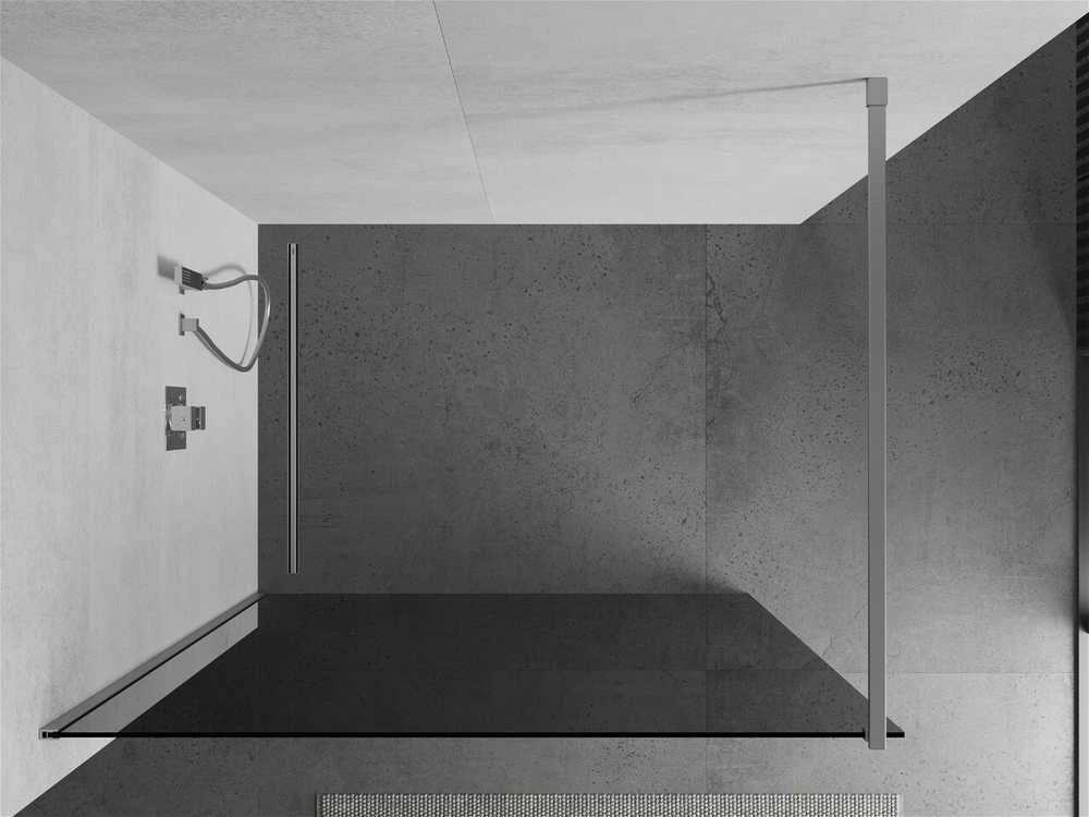 Walk-in dušo sienelė Mexen Kioto, grafitas, Chrome, 120 x 200 cm