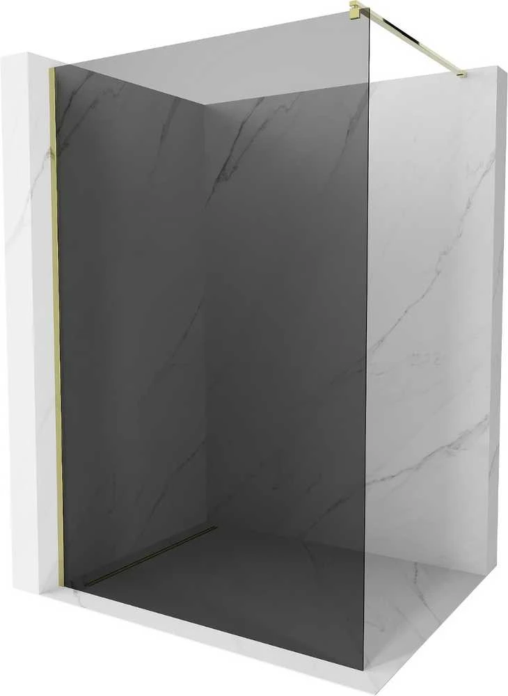 Walk-in dušo sienelė Mexen Kioto, grafitas, Gold, 80 x 200 cm