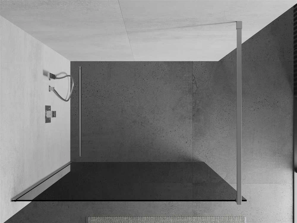 Walk-in dušo sienelė Mexen Kioto, grafitas, Chrome, 100 x 200 cm