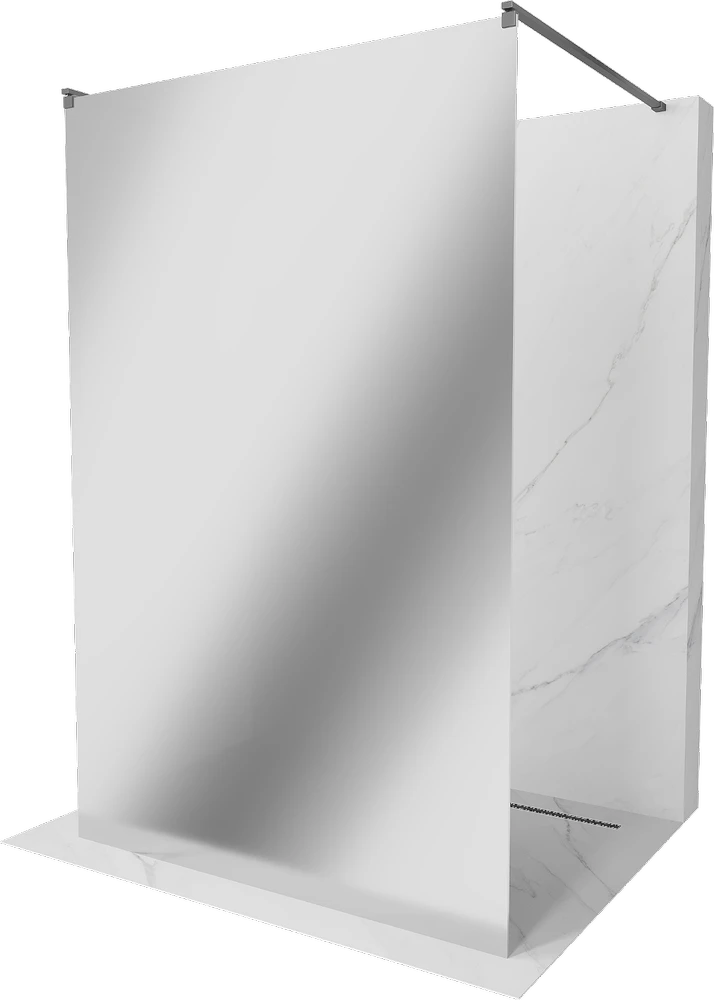 Walk-in dušo sienelė Mexen Kioto, Gun metal, veidrodinis stiklas, 120 x 200 cm