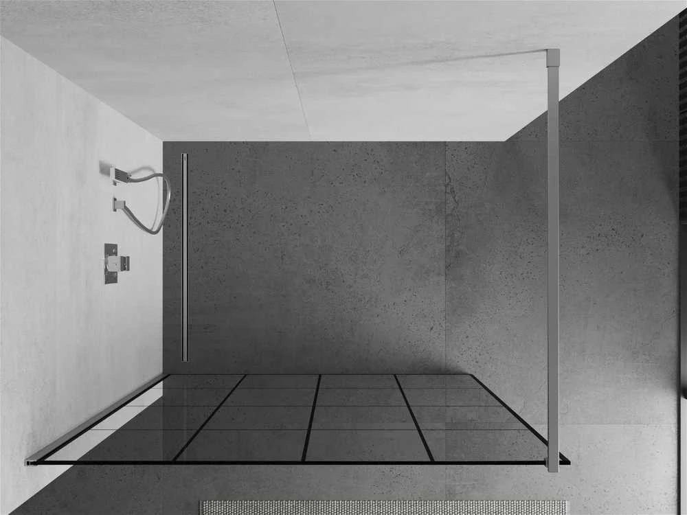 Walk-in dušo sienelė Mexen Kioto, Juodas pattern/Chrome, 70 x 200 cm