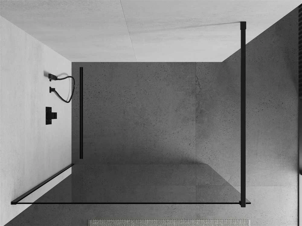 Walk-in dušo sienelė Mexen Kioto, Juodas, 160 x 200 cm