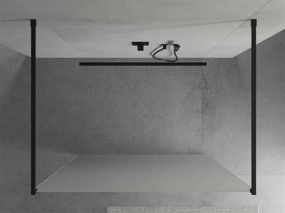 Walk-in dušo sienelė Mexen Kioto, Juodas, matinė, 100 x 200 cm