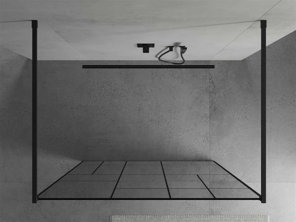 Walk-in dušo sienelė Mexen Kioto, Juodas/Juodas pattern, 100 x 200 cm