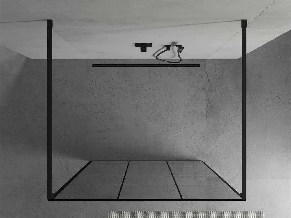 Walk-in dušo sienelė Mexen Kioto, Juodas/Juodas pattern, 120 x 200 cm