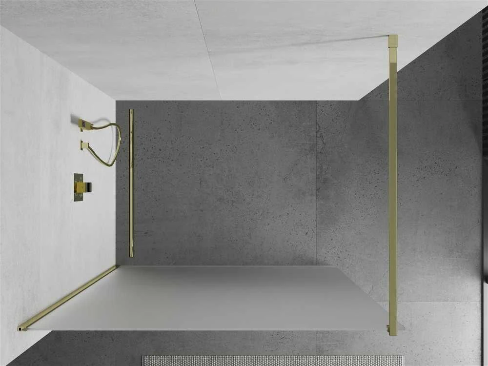 Walk-in dušo sienelė Mexen Kioto, matinė, Gold, 120 x 200 cm