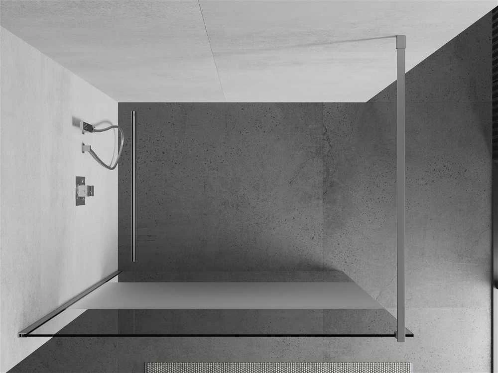Walk-in dušo sienelė Mexen Kioto, pusiau matinė, Chrome, 80 x 200 cm