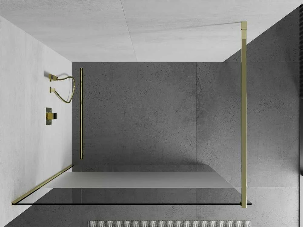 Walk-in dušo sienelė Mexen Kioto, pusiau matinė, Gold, 90 x 200 cm