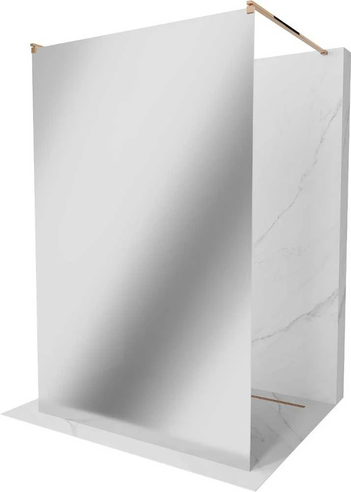 Walk-in dušo sienelė Mexen Kioto, Rose Gold, veidrodinė, 100 x 200 cm