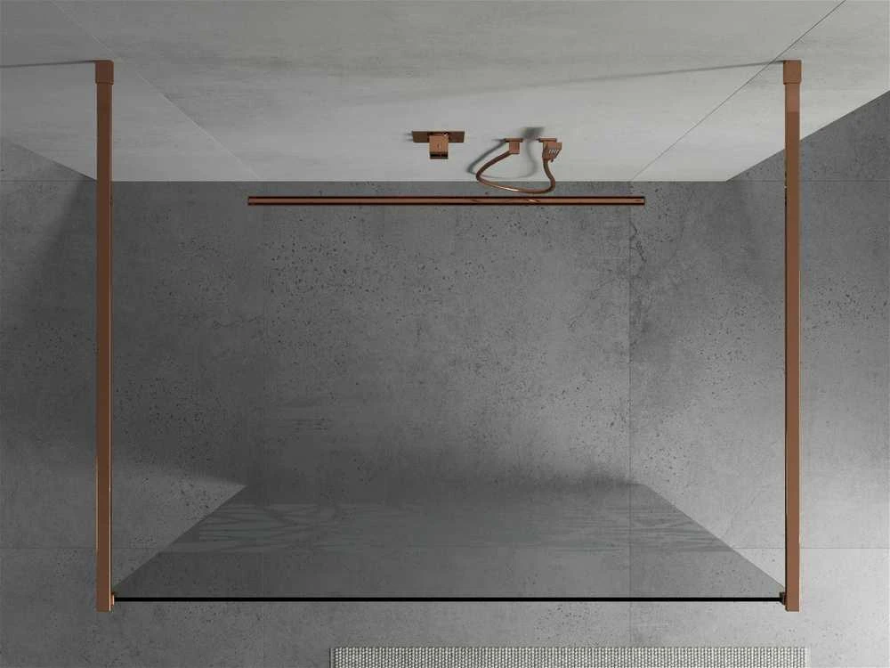 Walk-in dušo sienelė Mexen Kioto, Rose Gold/Baltas pattern, 120 x 200 cm