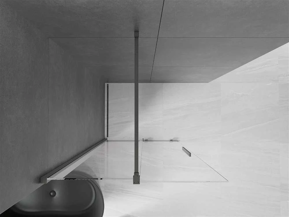 Walk-in dušo sienelė Mexen Velar, Brushed gun pilka, 75 x 200 cm
