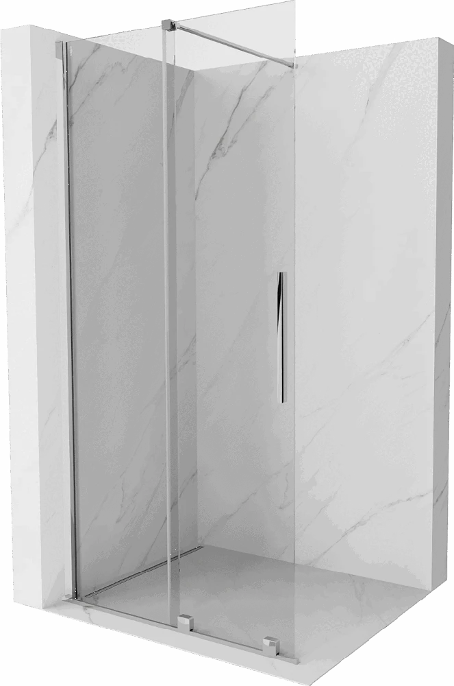 Walk-in dušo sienelė Mexen Velar, Chrome, 100 x 200 cm