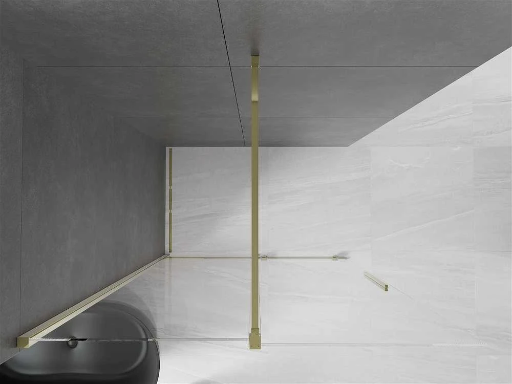 Walk-in dušo sienelė Mexen Velar, Gold, 80 x 200 cm