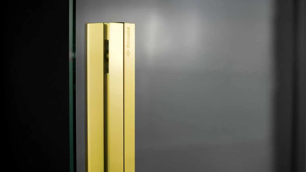 Walk-in stumdoma dušo sienelė Deante Prizma, Gold, 140x195 cm