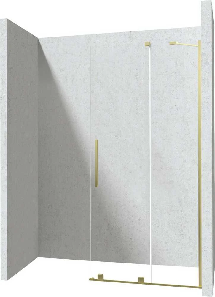Walk-in stumdoma dušo sienelė Deante Prizma, Brushed auksinis, 90x195 cm
