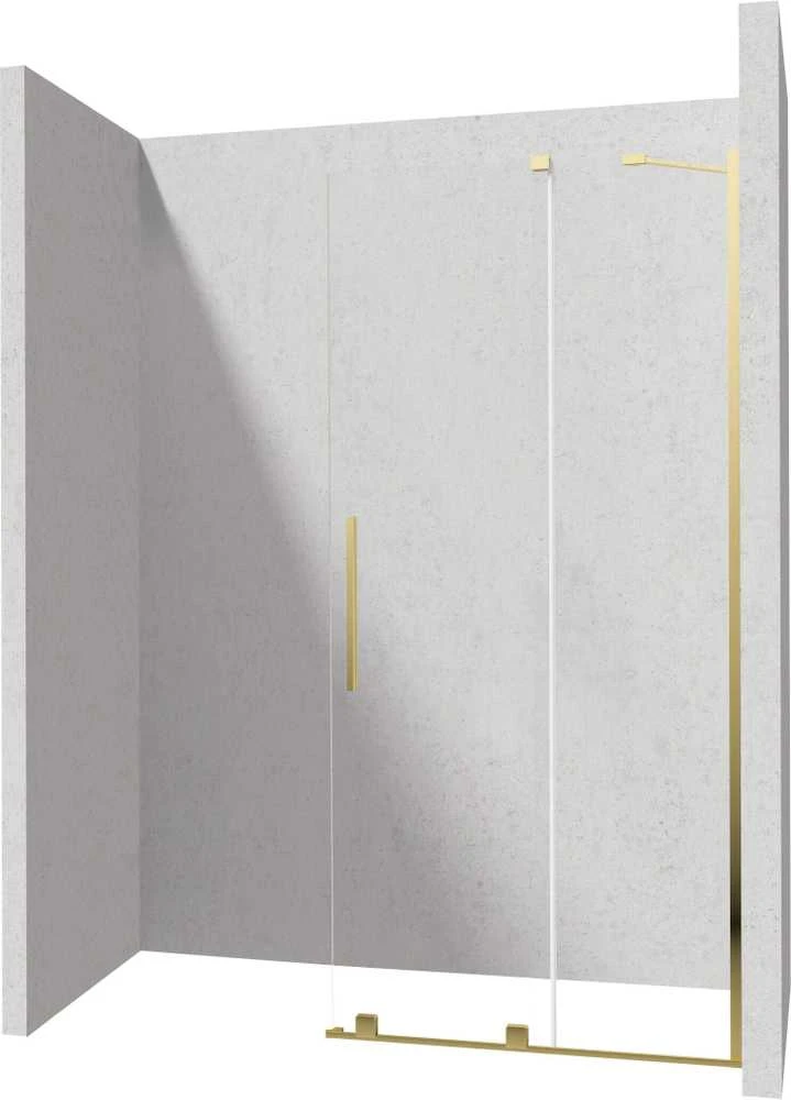 Walk-in stumdoma dušo sienelė Deante Prizma, Gold, 120x195 cm