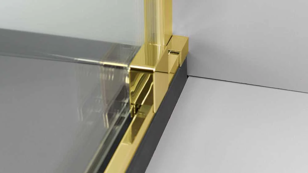 Walk-in stumdoma dušo sienelė Deante Prizma, Gold, 140x195 cm