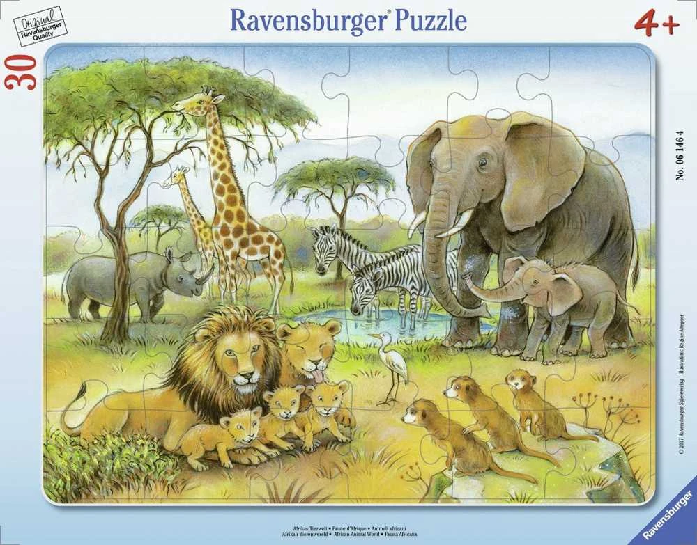 Ravensburger Dėlionė 30 vnt. - Laukiniai gyvūnai aprašymas - Prekės nuotrauka