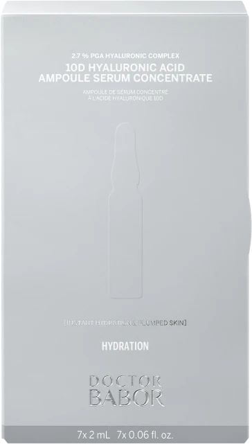 BABOR 10D hialurono rūgšties ampulės. 10D Hyaluronic Acid Ampoule Serum Concentrate