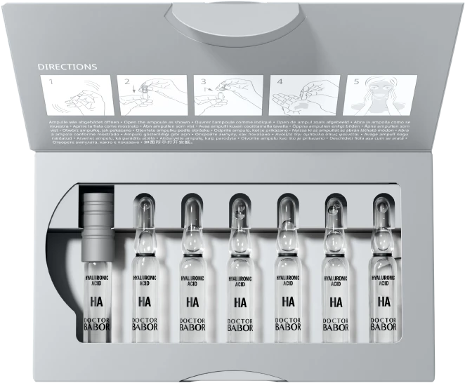 BABOR 10D hialurono rūgšties ampulės. 10D Hyaluronic Acid Ampoule Serum Concentrate