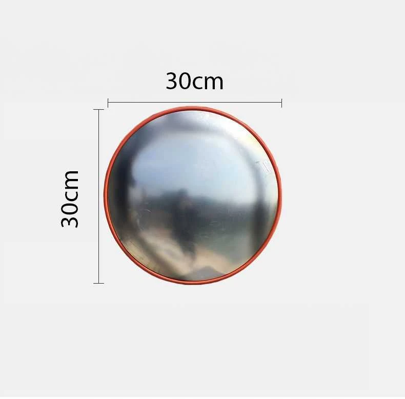 Muvu 30 cm (300 mm) skersmens nesudužantis sferinis veidrodis, skirtas parduotuvėms ir sandėliams