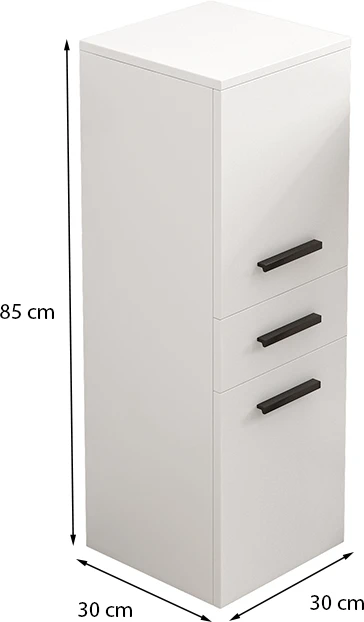 Muvu Balta loft stiliaus knygų spinta su stalčiumi, praktiška ir erdvi, 85 cm