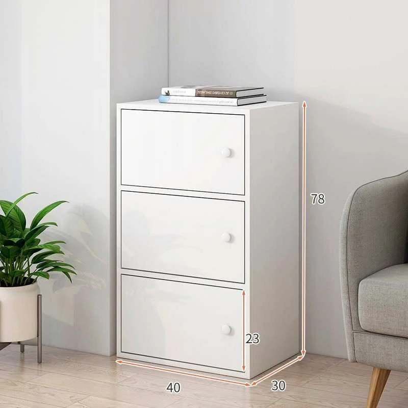 Muvu Modernus erdvus baltas komoda su stalčiais, 78 cm