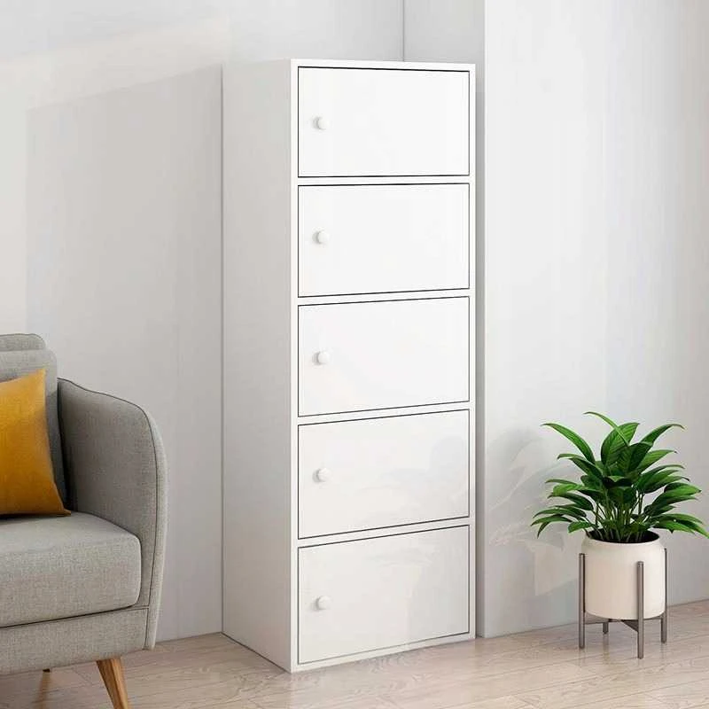 Muvu Modernus erdvus komoda, didelė balta skandinaviško stiliaus loft retro 5 lentynos