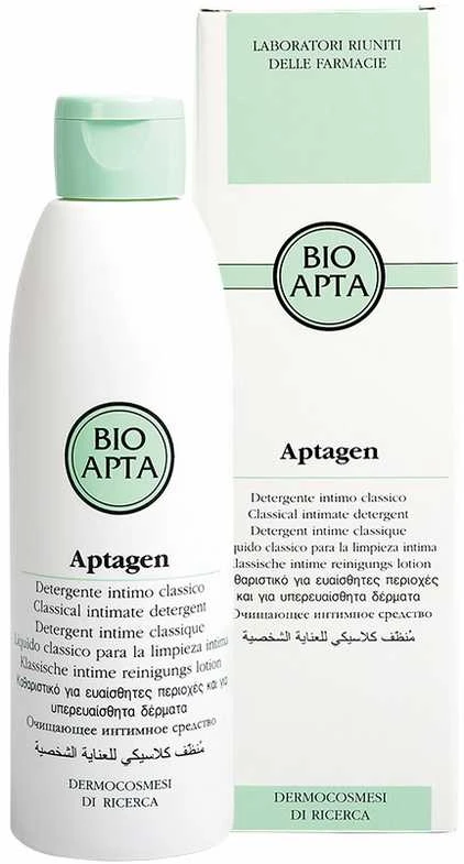 BIOAPTA APTAGEN, intymios higienos priemonė su profesionaliu, priešgrybeliniu poveikiu, pH 5,5, 200 ml