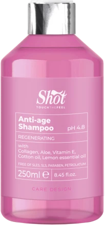 Shot Hair Professional Atkuriamasis šampūnas Anti-Age su kolagenu
