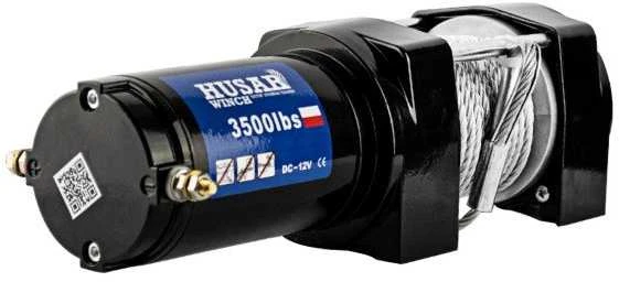 ATV Gervė HUSAR WINCH 3500lbs 1588kg PLIENINIS TROSAS