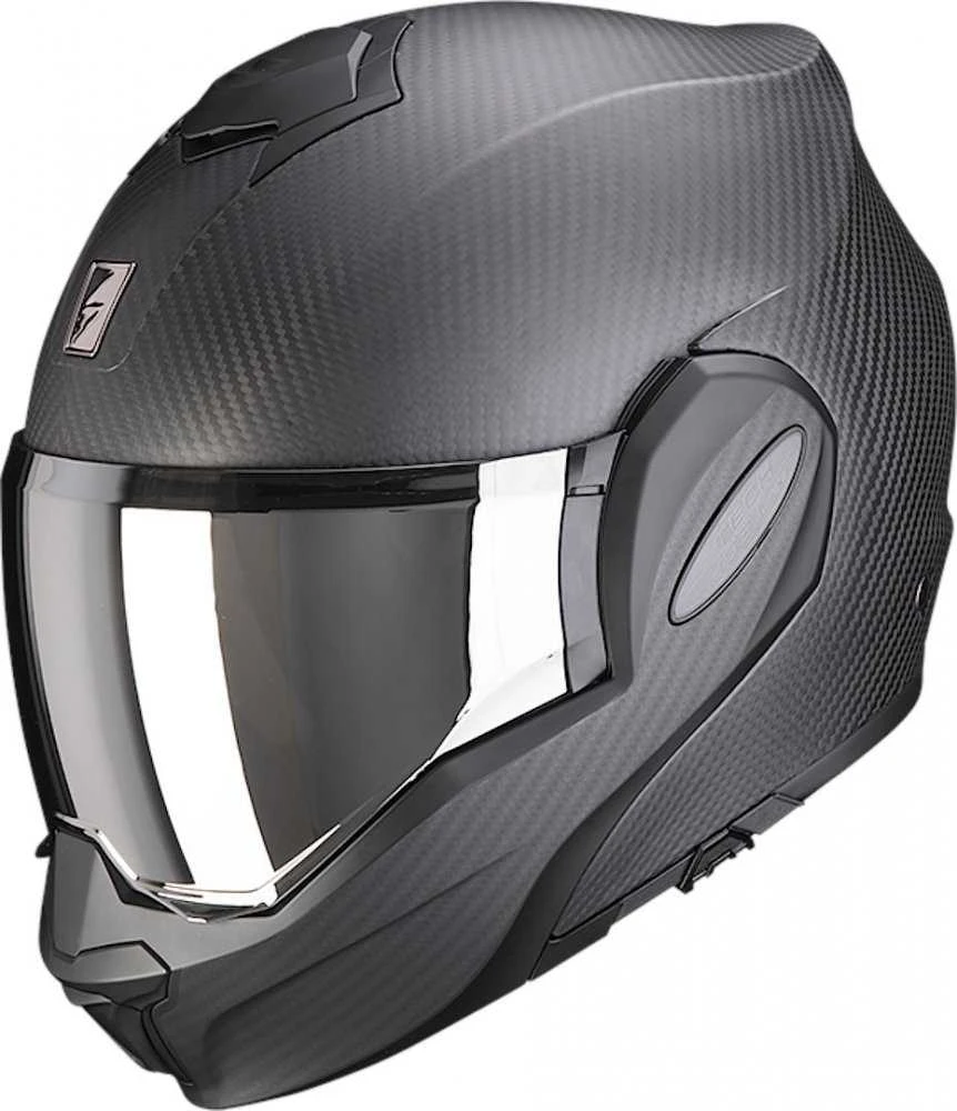 Atverčiamas šalmas Scorpion Exo-Tech Evo Solid Carbon