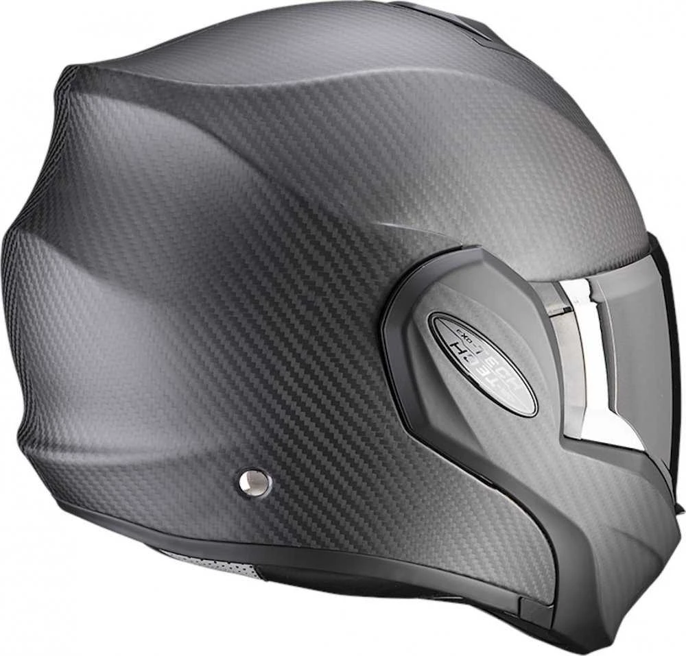 Atverčiamas šalmas Scorpion Exo-Tech Evo Solid Carbon