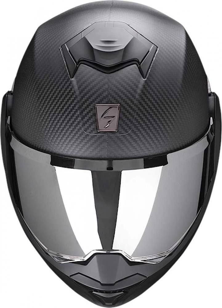 Atverčiamas šalmas Scorpion Exo-Tech Evo Solid Carbon