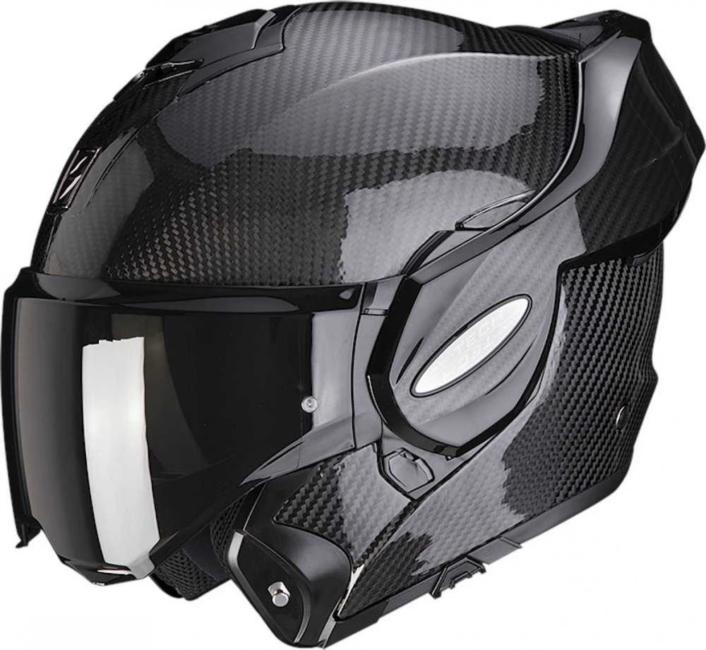 Atverčiamas šalmas Scorpion Exo-Tech Evo Solid Carbon