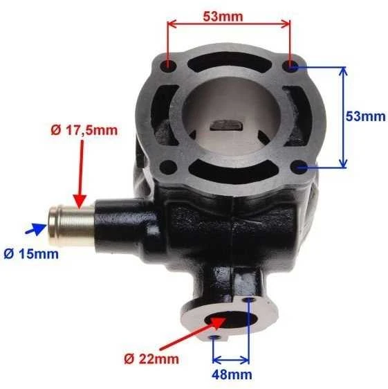 Cilindro komplektas MaxTuned MORINI (SUZUKI) LC 50cc / Ø40 / PIN Ø12