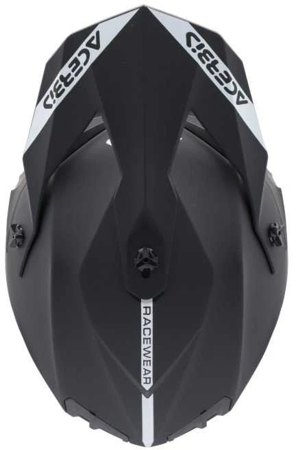 Krosinis šalmas ACERBIS LINEAR SOLID Juodas