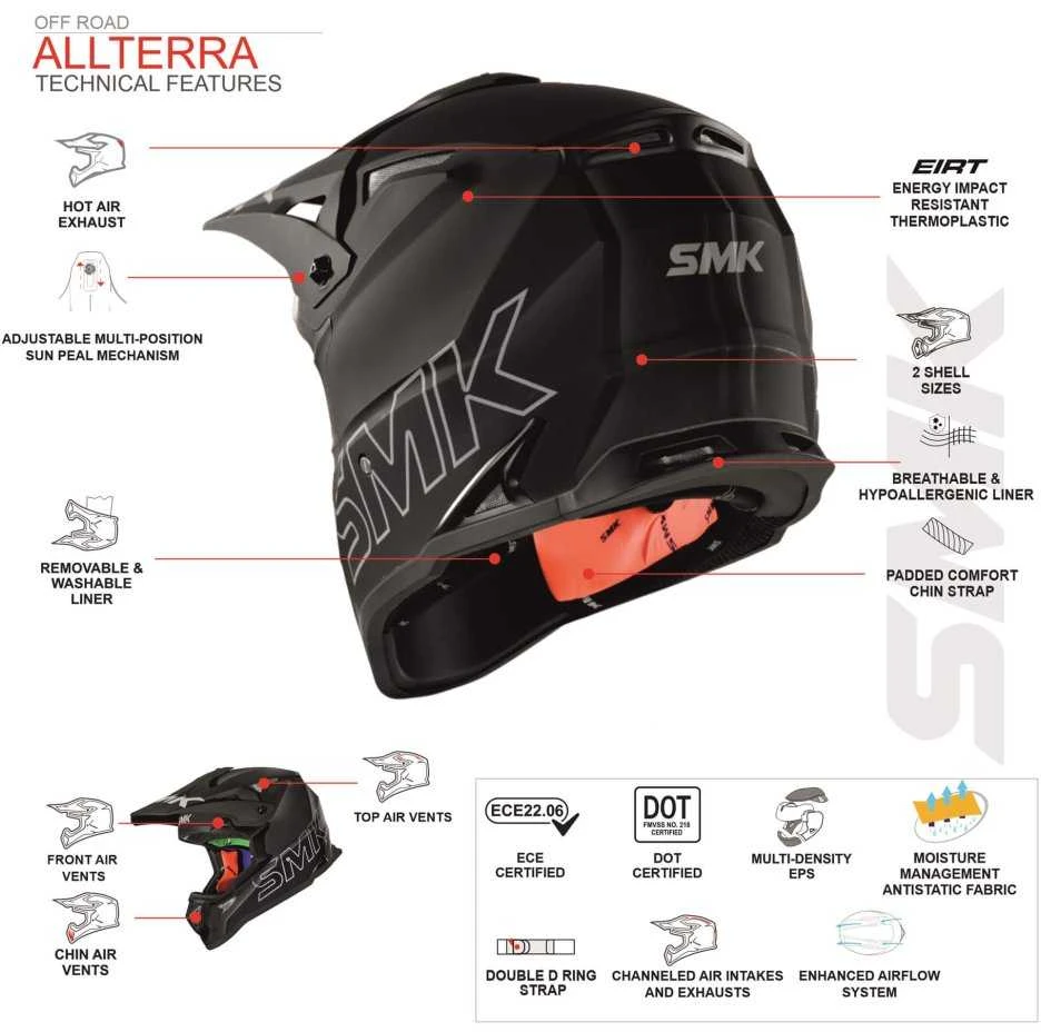 Krosinis šalmas SMK ALLTERRA Solid