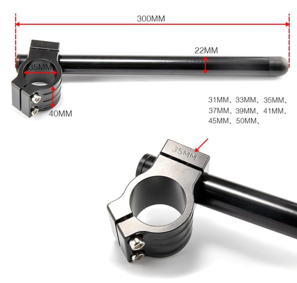 Maxtuned CLIP-ON vairas 31/33/35/37/39/41/45/50mm