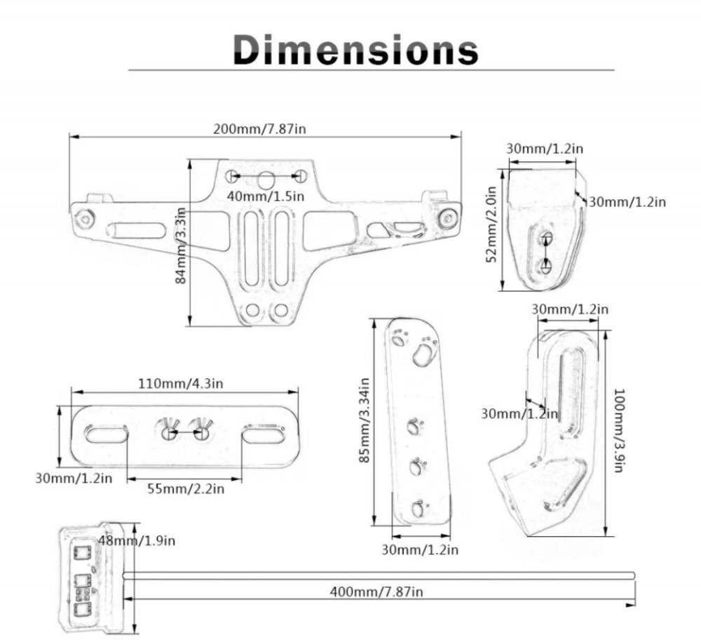 Maxtuned UNIVERSALUS NUMERIŲ LAIKIKLIS SU NUMERIŲ APŠVIETIMU