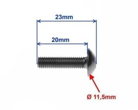 Maxtuned Varžtai aliuminis M5x0,8 (ilgis 23mm) 10vnt.