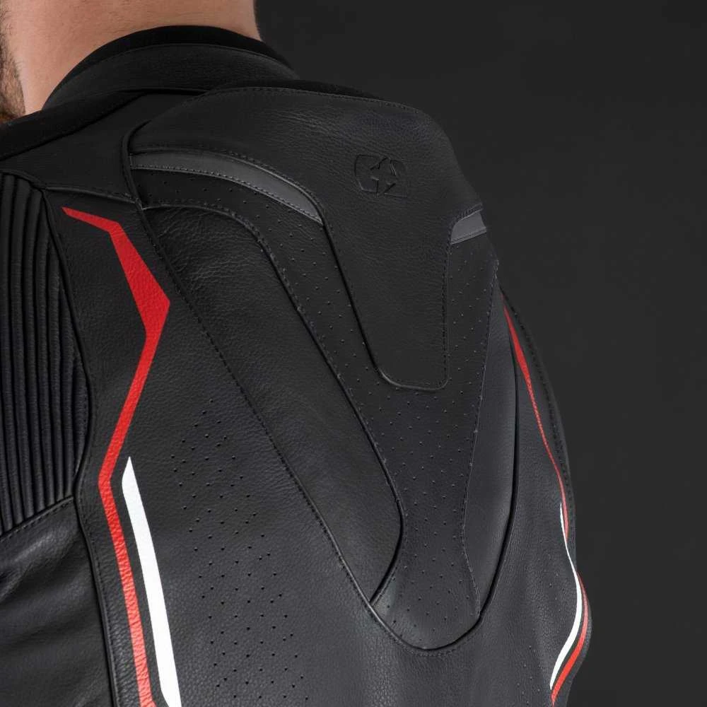 Oxford Nexus 1.0 vienos dalies sportinis kombinezonas juoda / raudona