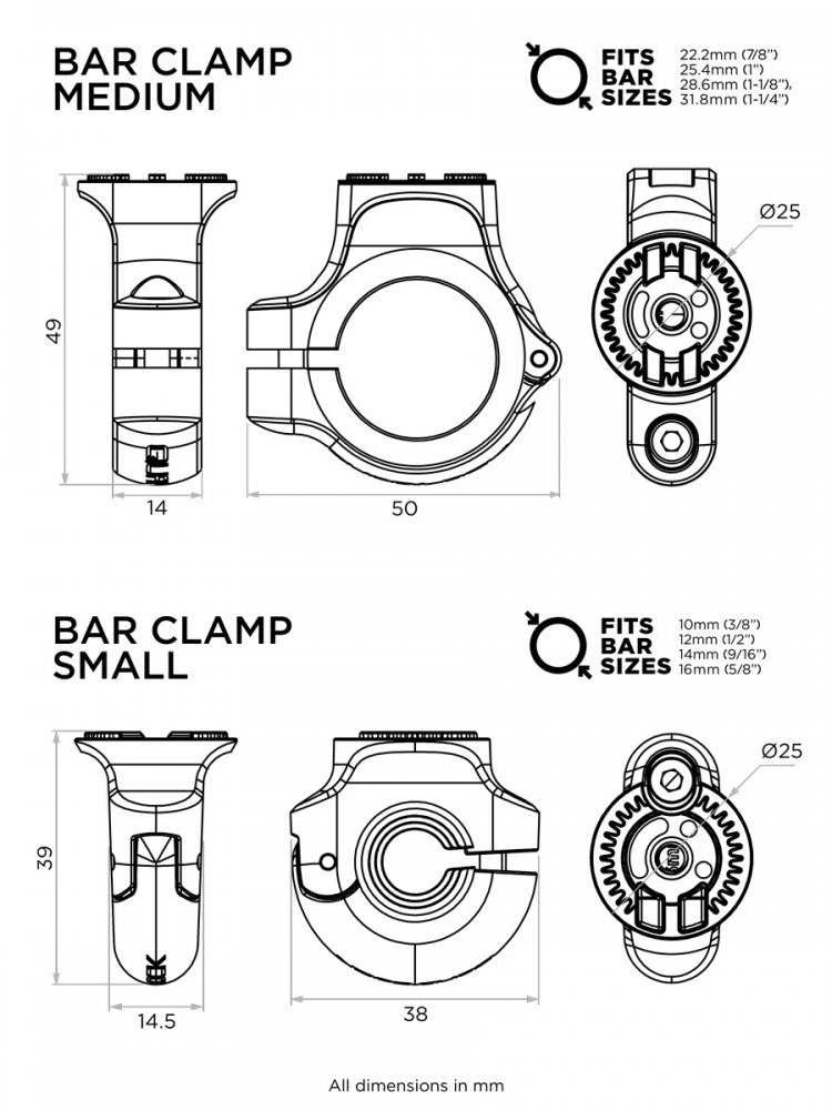 Quad Lock 360 pagrindo vairo laikiklis