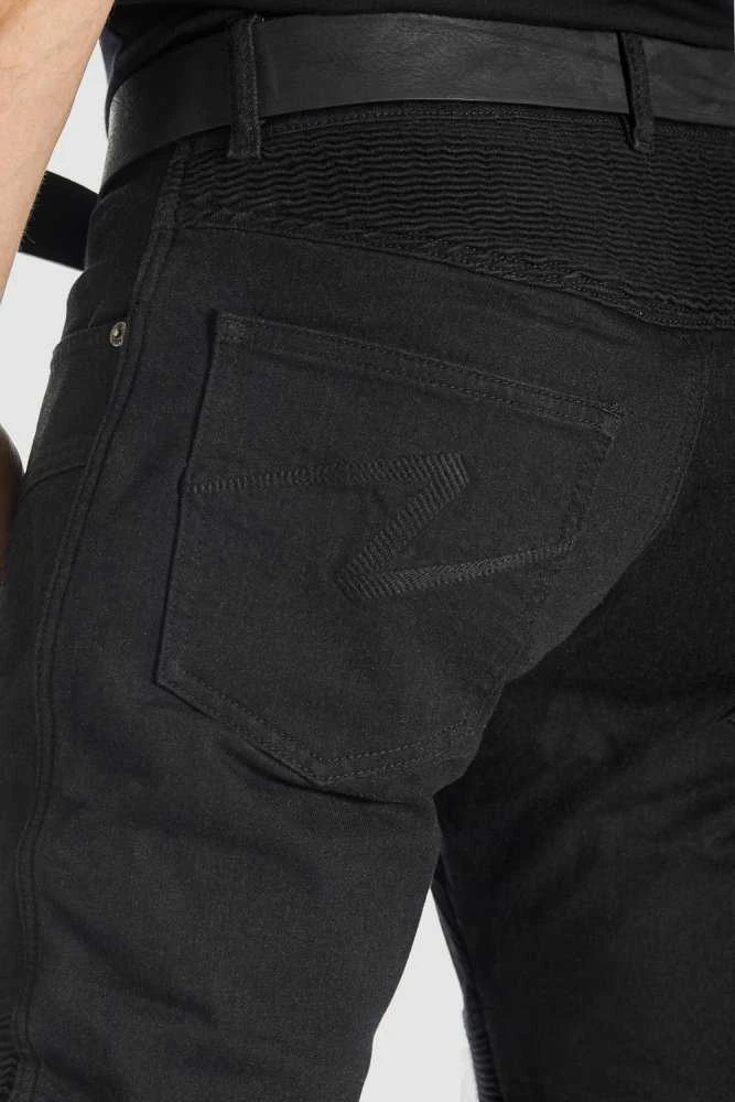 Vyriški džinsai PANDO MOTO KARLDO Slim-Fit Cordura Juodi